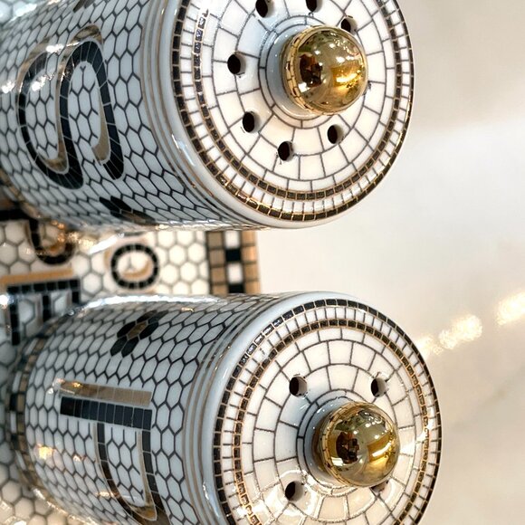 Subway Tile-Style Salt and Pepper Shaker Set -Anthropologie -NEW - Picture 4 of 16